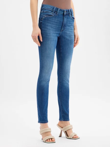 Jeansy o kroju skinny fit z mieszanki bawełny model Izabell' S.oliver Red Label niebieskie