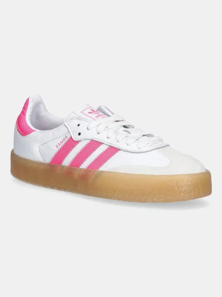 Usnjene superge adidas Originals Sambae bela