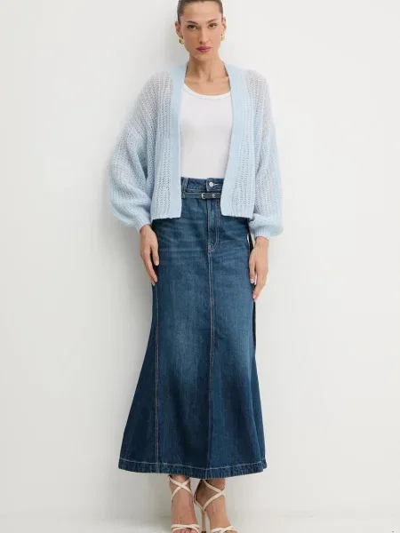 Спідниця BOSS Orange maxi розкльошена помаранчева