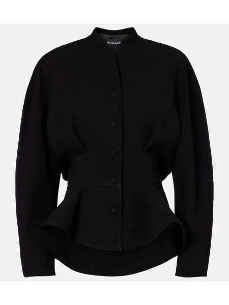 Вълнено яке Mugler черно