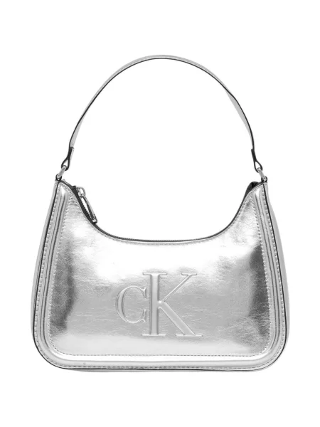Calvin Klein Kabelka na rameno strieborná
