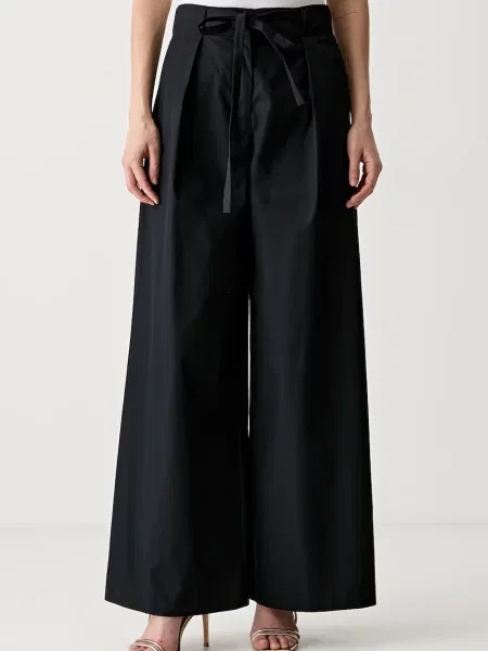 Karl Lagerfeld pantaloni wide leg pentru femei din negru