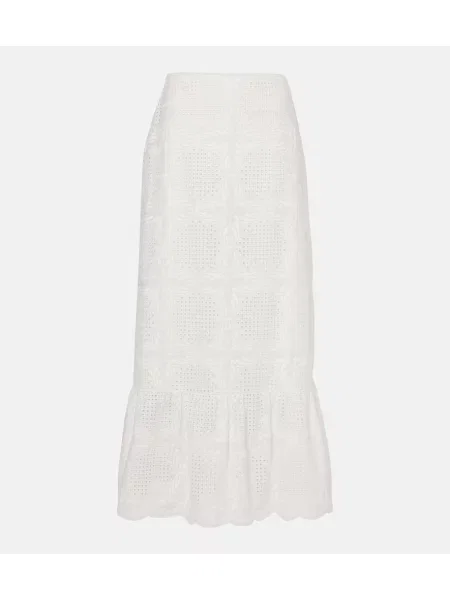 Suknja Giambattista Valli od tvida bijela