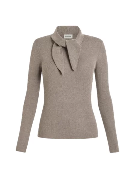 Sweter Parosh z dekoltem w serek szary