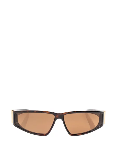Ochelari de soare Alexander Mcqueen Eyewear cu imprimeu geometric maro