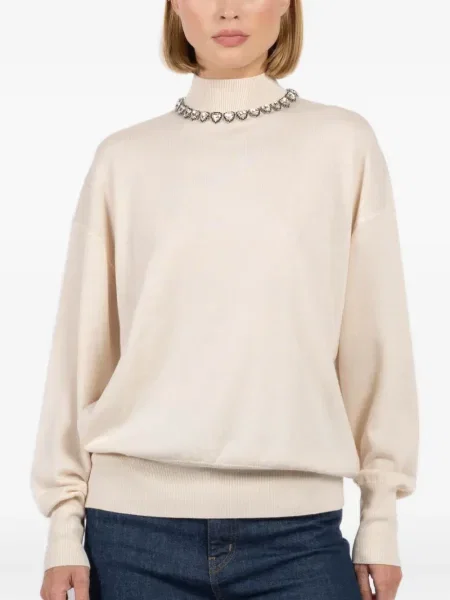 Pulover Zimmermann de cristal alb