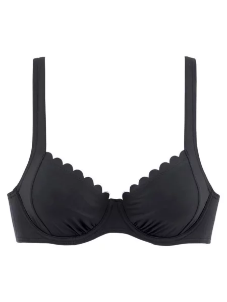 LASCANA Bikini zgornji del Camilla' črna