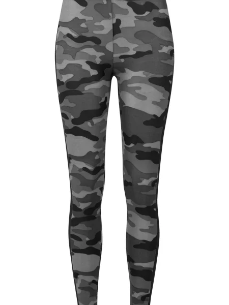 Leggings Urban Classics cu dungi negru