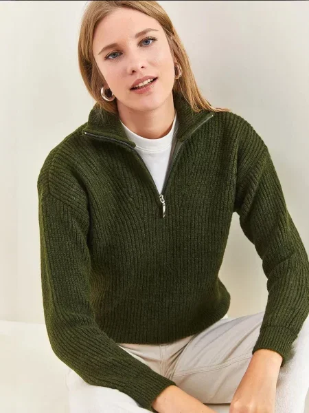 Bianco Lucci Pulover Pullover kaki