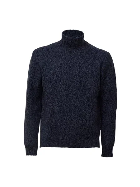 Sweter z golfem Fedeli niebieski