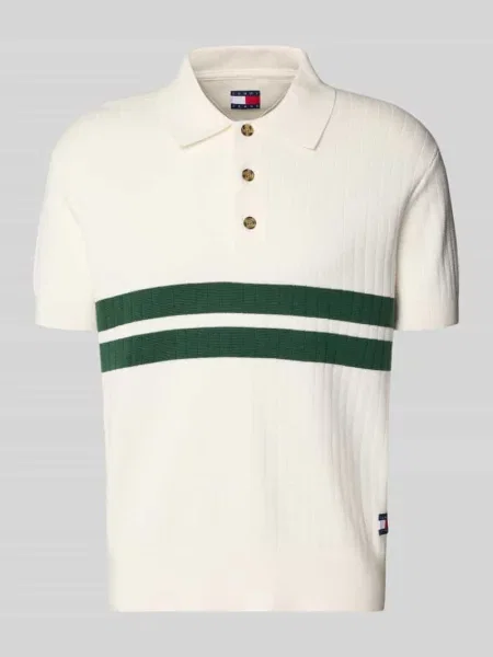 Tommy Jeans Sweter Polo beige biała