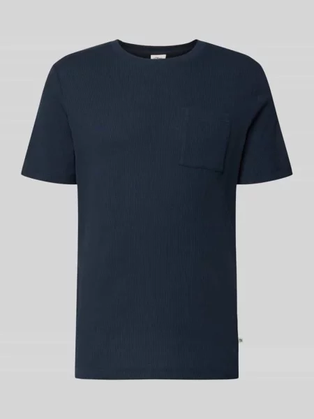 T-shirt o kroju regular fit z mieszanki bawełny S.oliver Red Label granatowa