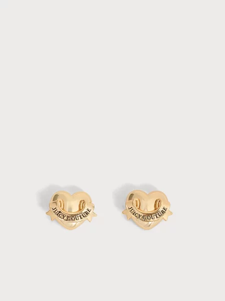 Juicy Couture Cercei Heart Stud Earrings auriu
