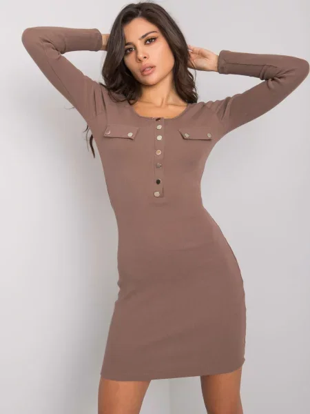 Rochie Fashionhunters de costum maro