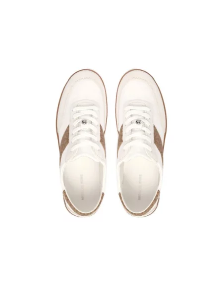 Sneakersy Michael Kors sznurowane koronkowe białe