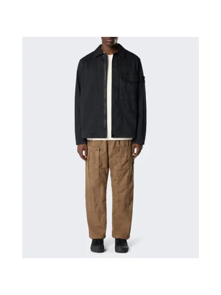 Kurtka koszulowa Stone Island z kamieniami czarna