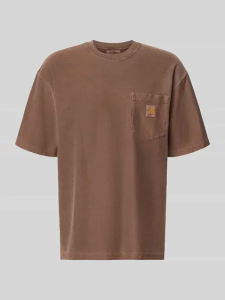 T-shirt o kroju regular fit z czystej bawełny model Loose Pocket' Carhartt Work In Progress brązowa