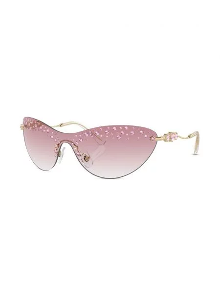 Saulės akiniai Swarovski su kristalais auksinė