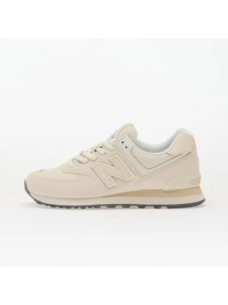 Lněné tenisky New Balance 574 bílé