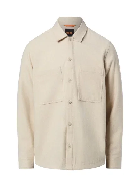 BOSS Orange wełniana bluza Locky Mężczyźni Regular Fit Wełna marmurkowy L beżowy