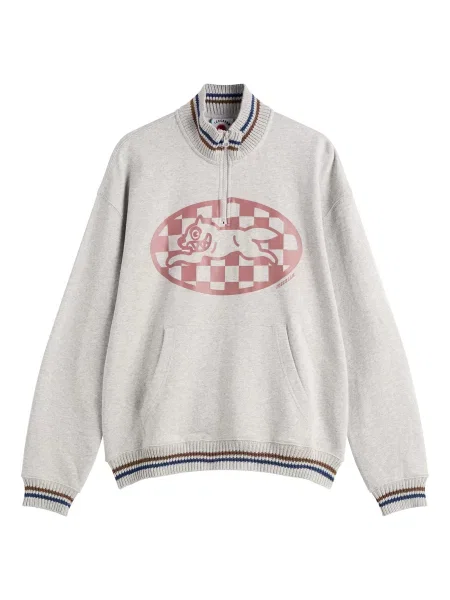 Bluza z kapturem zapinana na zamek Icecream do biegania szary