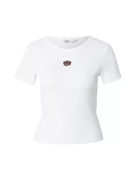 ONLY Tricou ONLELVA JUNE maro închis / negru alb