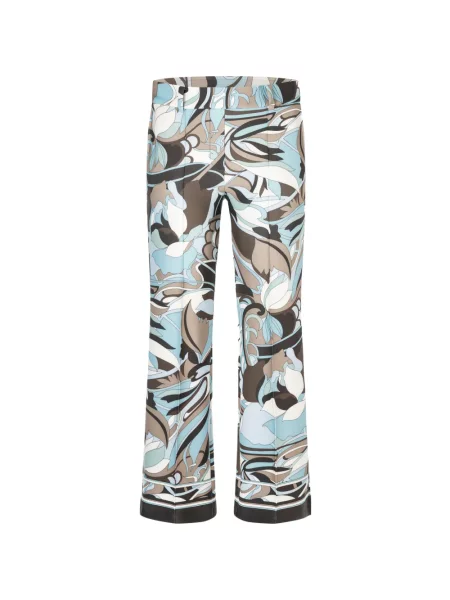 Pantaloni Cambio cu model floral cu imagine albastru