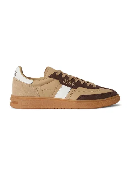 Polo Ralph Lauren Nízke tenisky BEDFORD tmavobéžová / čokoládová / biela hnedá