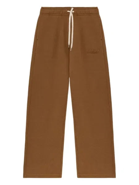 Pantaloni Autry cu broderie maro
