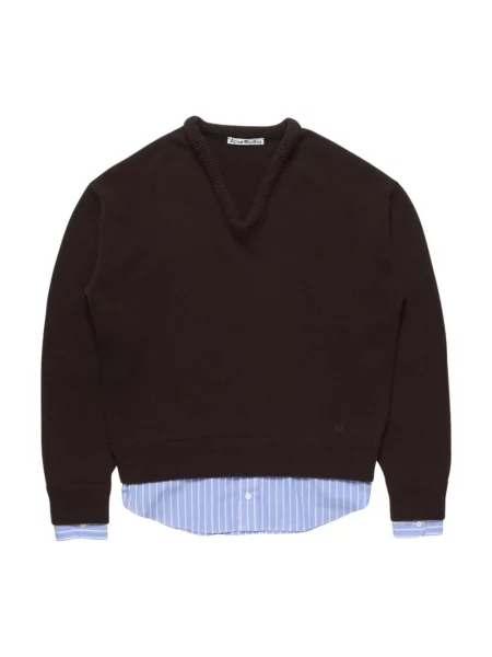 Sweter Acne Studios wełniany brązowy