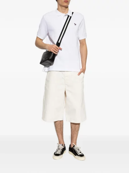 Tricou polo Ps Paul Smith cu model zebră alb