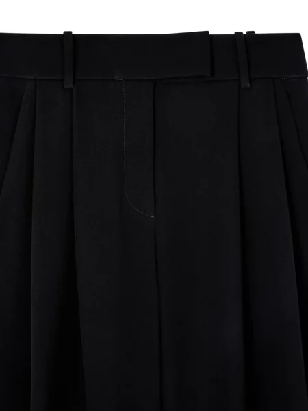 Pantaloni Giorgio Armani de mătase negru
