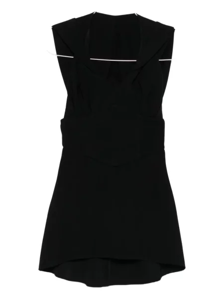 Rochie mini Vestiaire D'un Oiseau Libre fără mâneci cu glugă de costum negru