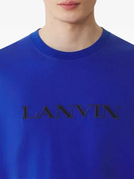 Tricou Lanvin cu broderie albastru