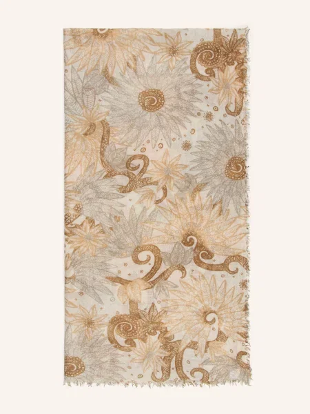 Hemisphere Szal Z Kaszmiru beige beżowa