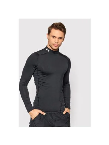 Under Armour Funkčné tričko HeatGear® Mock Skinny Fit čierna
