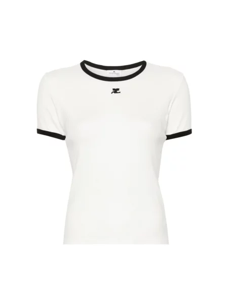 Koszulka Courreges z logo biała