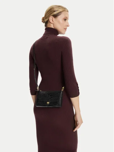 PINKO Geantă Flat Horizontal Mini AI negru