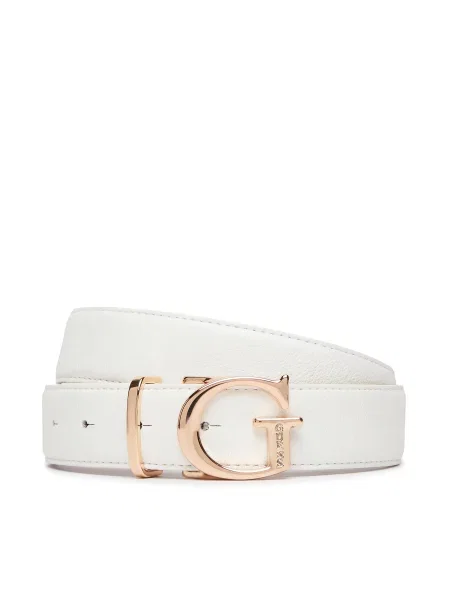 Guess remen za žene od imitacije kože BIANCA bijela