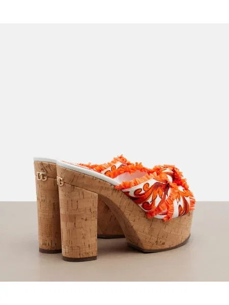 Sandale Dolce&gabbana cu platformă portocaliu