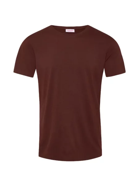 Tricou Orlebar Brown din lână merinos maro