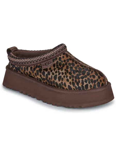 Ugg Mules Na Platformě Tazz Caspian hnědá/ černá hnědé
