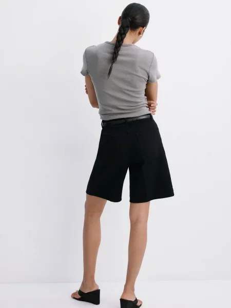 Джинсовые шорты Mango серые