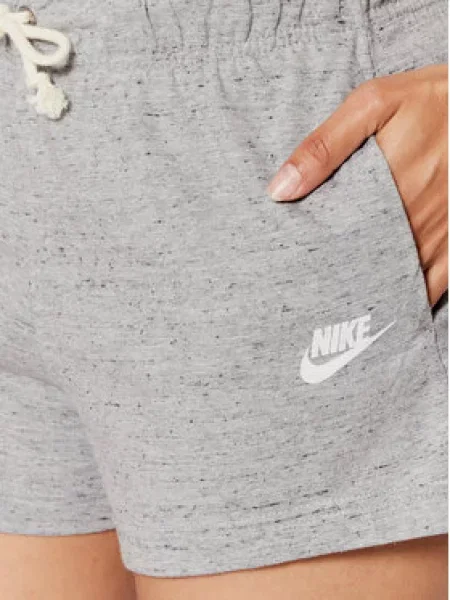 Nike Sportswear Kalhoty melír / bílá šedý
