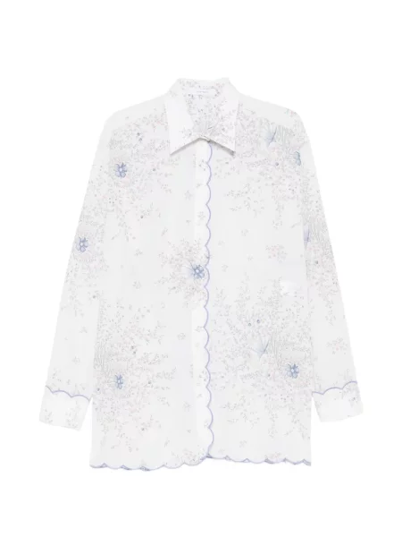 Cămașă Julie Kegels cu model floral cu imagine alb