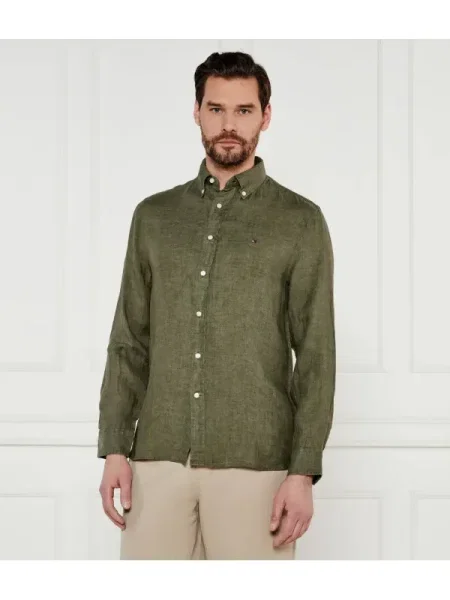 Tommy Hilfiger De in cămașă PIGMENT DYED kaki