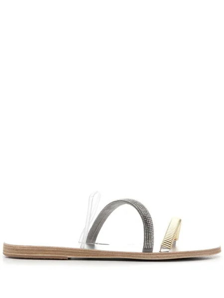 Sandale Ancient Greek Sandals fără toc argintiu