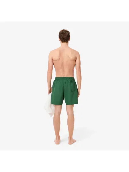 Lacoste Monochromatyczne Kąpielówki zielone