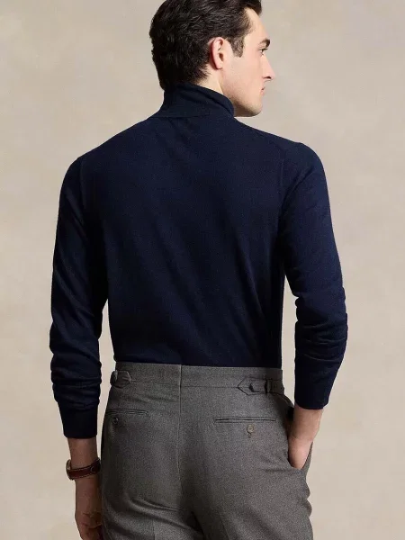 Μάλλινο πουλόβερ Polo Ralph Lauren ανδρικό μπλε