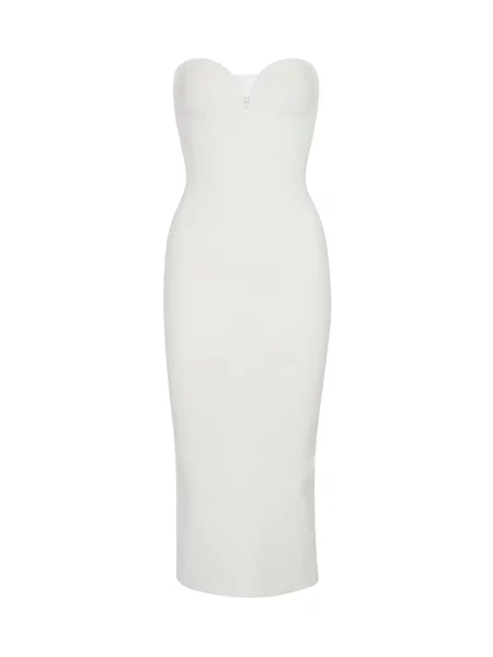 Костюм миди рокля Galvan до коляното бяло